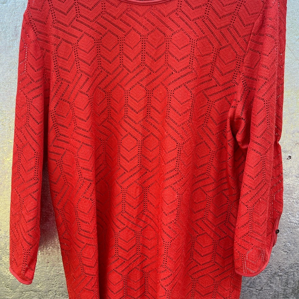 Elegant Red Lace Blouse